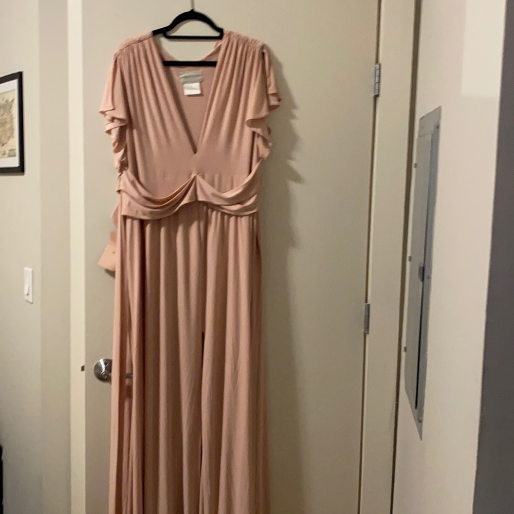 NEW Anthropologie BHLDN Blush Pink Maxi Gown